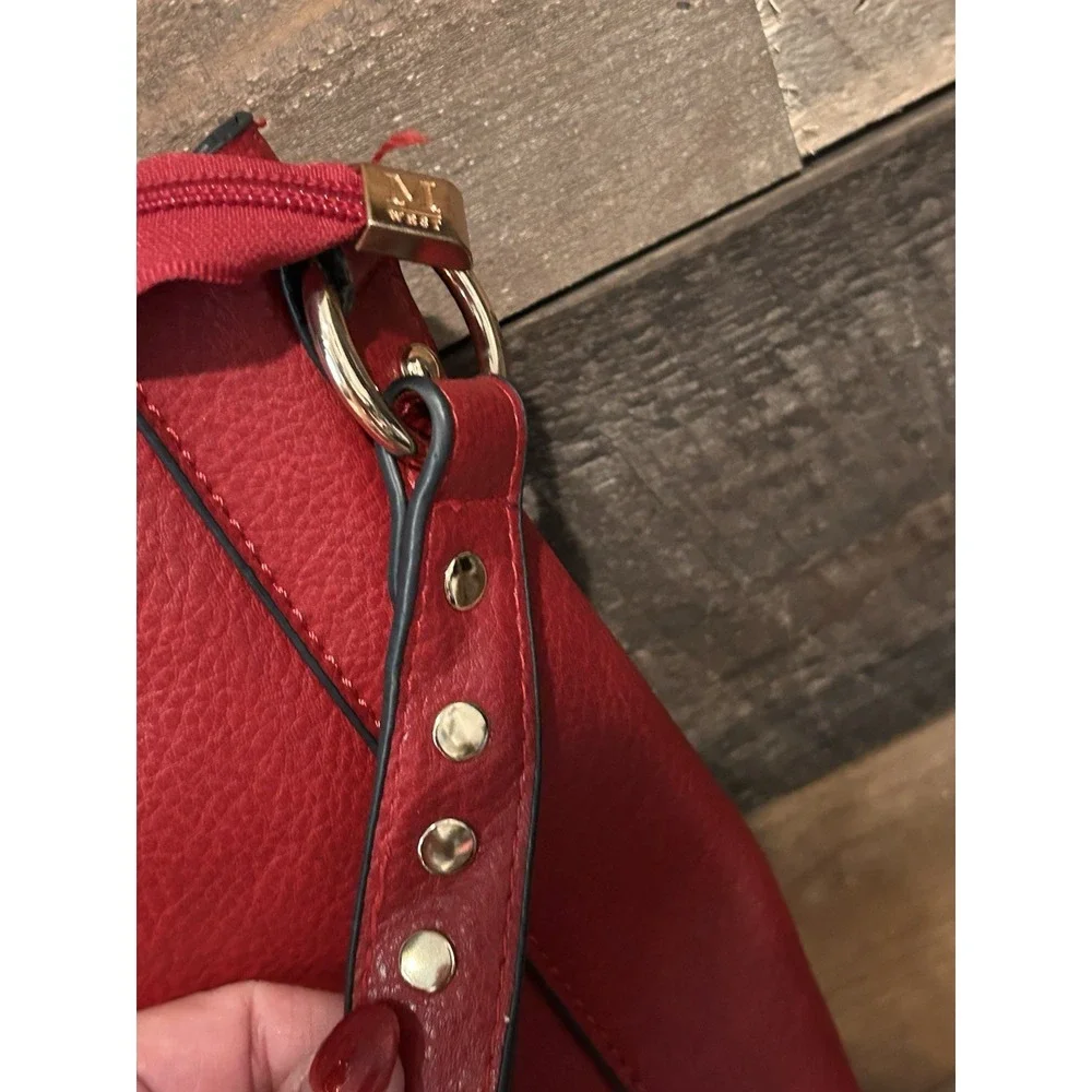 Montana West Select Vegan PU Leather Purse Bag Red w/ Gold Hardware Lightly Used